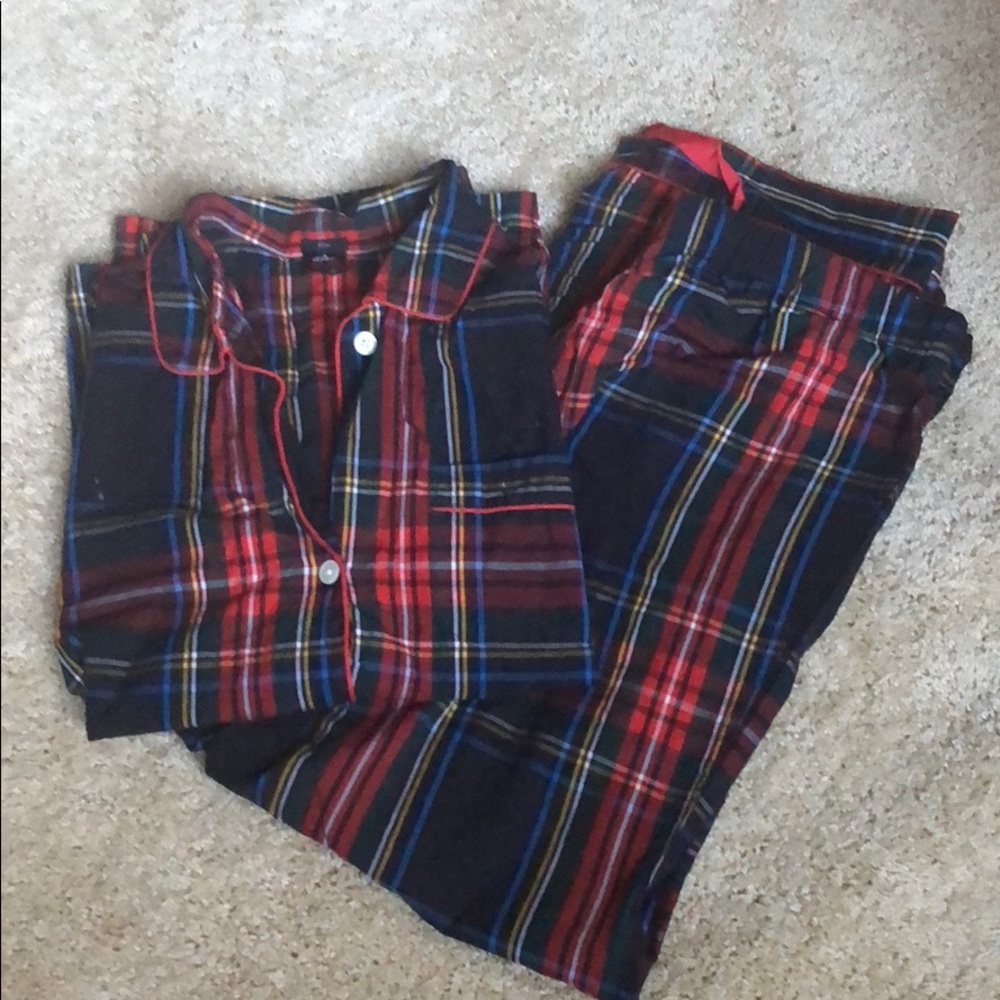 Jcrew holiday plaid pjs